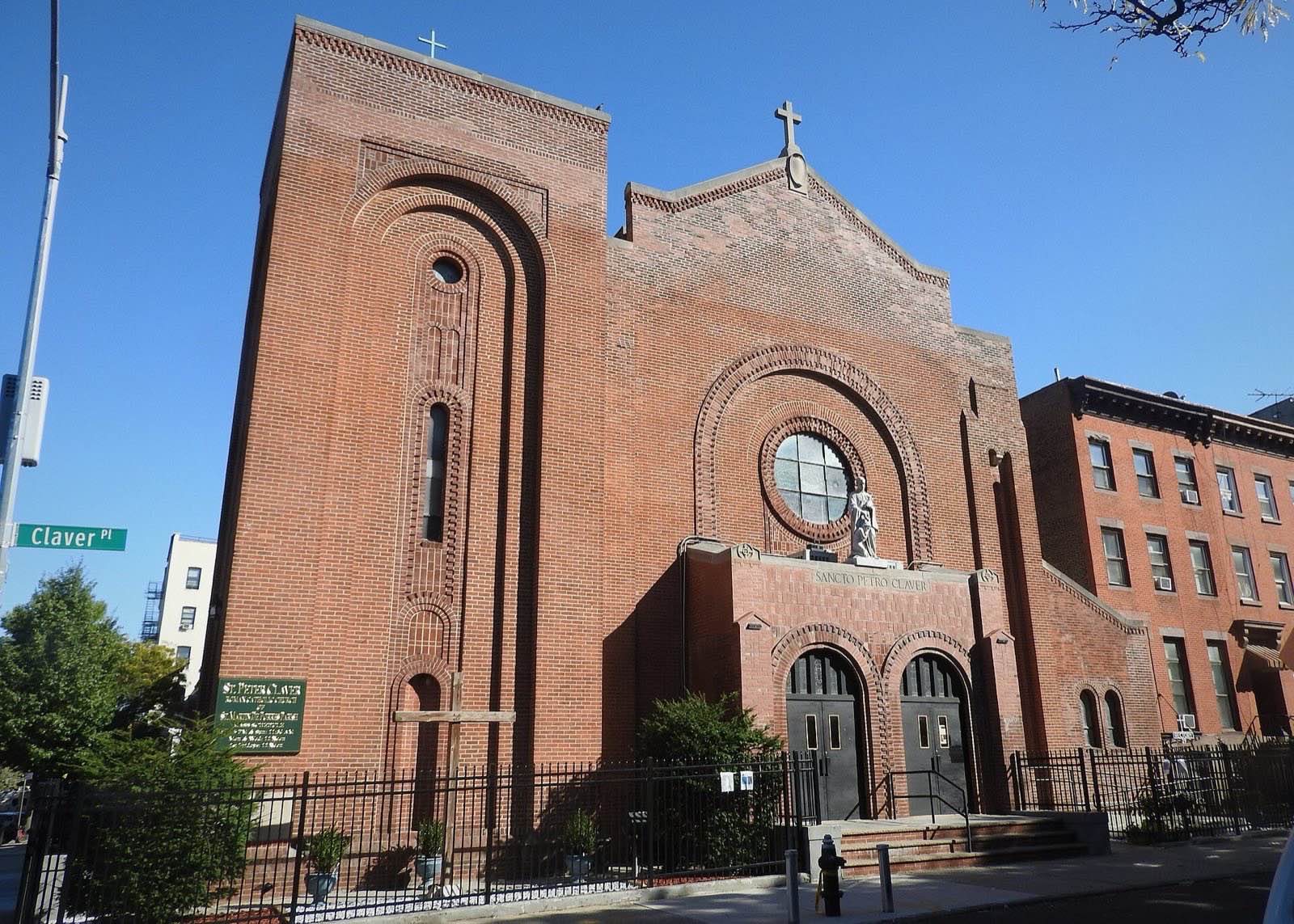 Looking east at church on a sunny afternoon