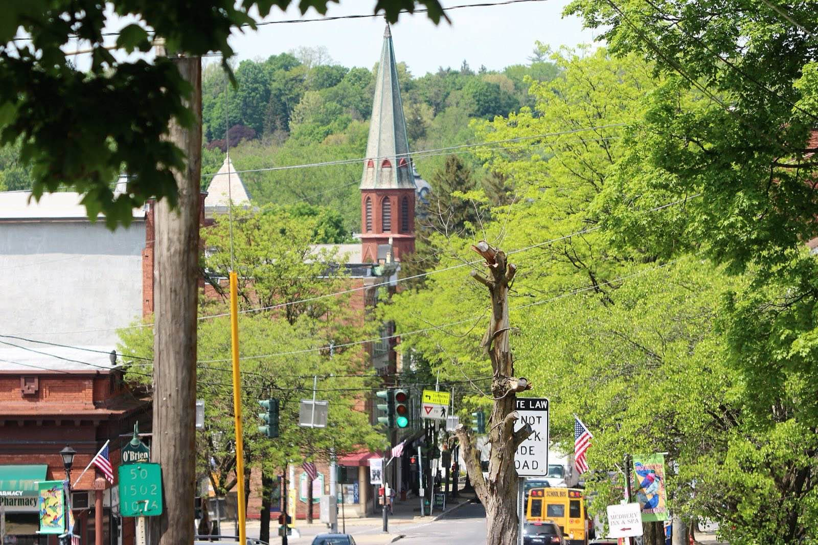 A view of the village of Ballston Spa, New York, captured May 18, 2021.